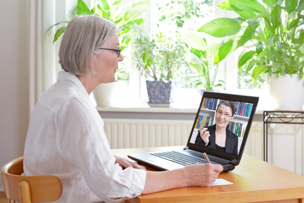 woman receiving a virtual consultation for her personal injury case