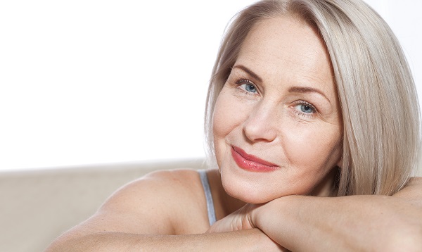 Middle aged woman smiling