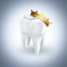 Illustration of a tooth wearing a crown