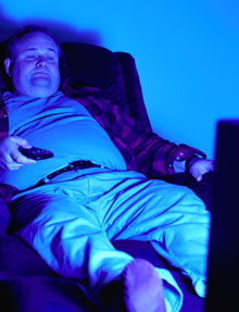 man with sleep apnea suffering from insomnia