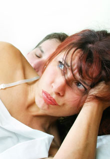 woman put off by partner's snoring