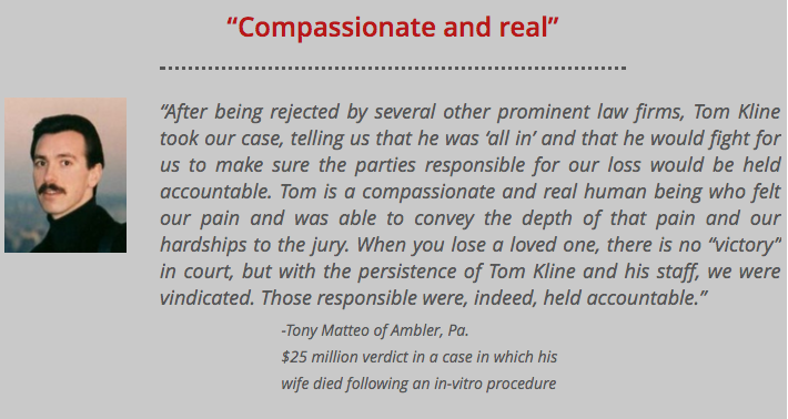 Review for Kline & Specter - Medical Malpractice Lawyers in Pennsylvania