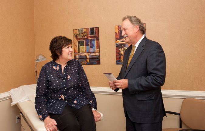 patient meeting with board-certified plastic surgeon Dr. Gary Wingate