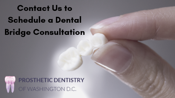 Contact Prosthetic Dentisty of Washington DC Minfographic/CTA