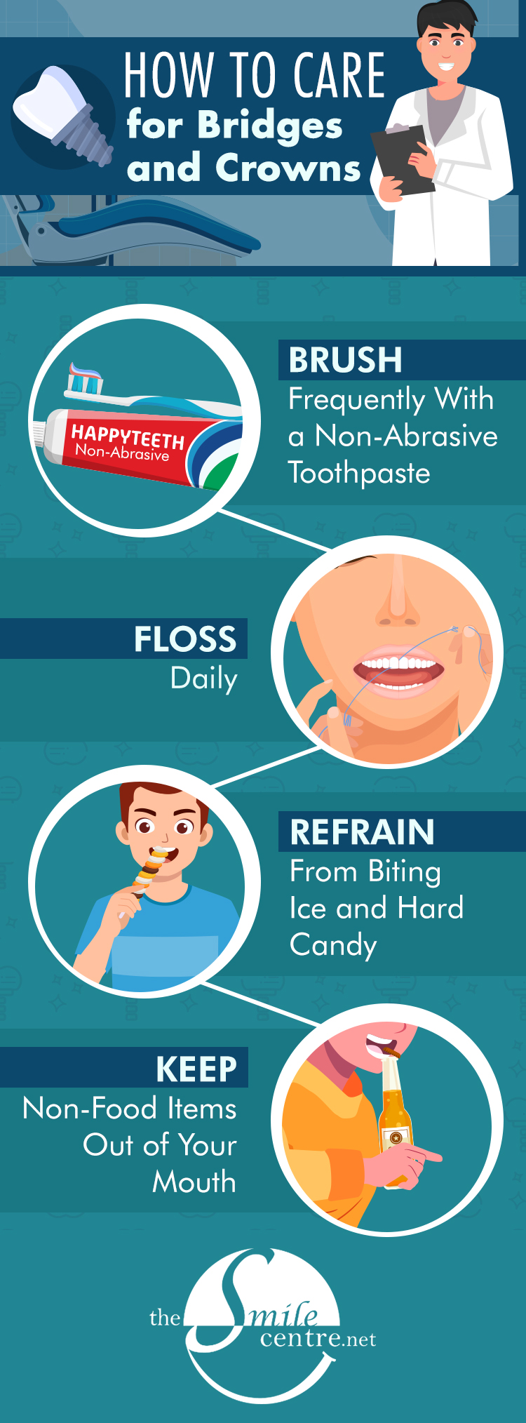 Infographic: How to Care for Bridges and Crowns